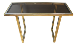 Chrome and Golden Console Table, 1970