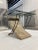 1980s Maitland-Smith Style Tessellated Stone and Iron Sculptural Base Glass Top Side End Table For Sale - Image 13 of 13