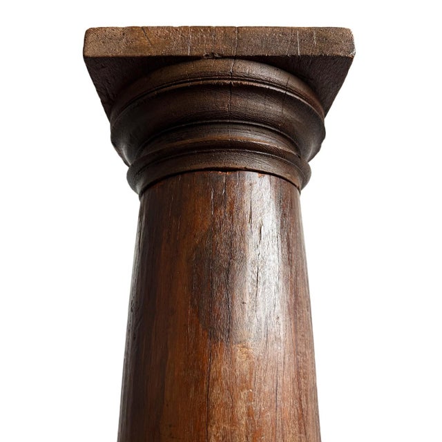 Brown Set of Four Antique Rosewood Columns For Sale - Image 8 of 9