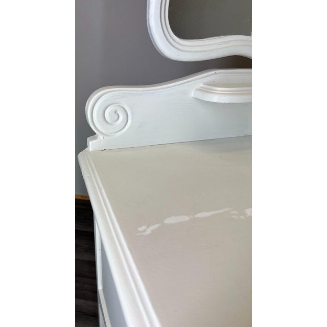 French Louis XVI Style Carved Dressing Table For Sale - Image 4 of 18