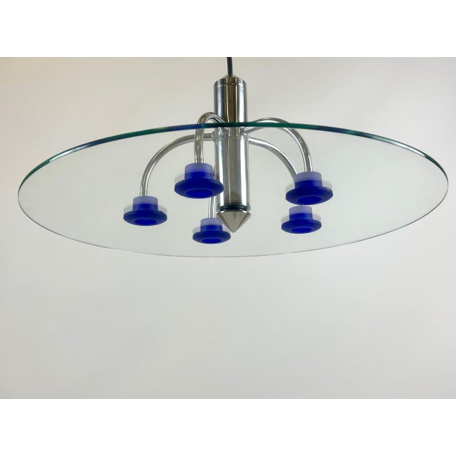 Glass Postmodern Pendant Lamp, 1990s For Sale - Image 7 of 16