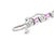 Vintage 14k White Gold Pink Sapphire and Diamond Tennis Bracelet For Sale - Image 4 of 7