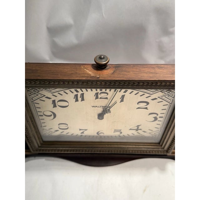 Art Deco Antique Waltham Art Deco Desk or Mantel Clock For Sale - Image 3 of 9