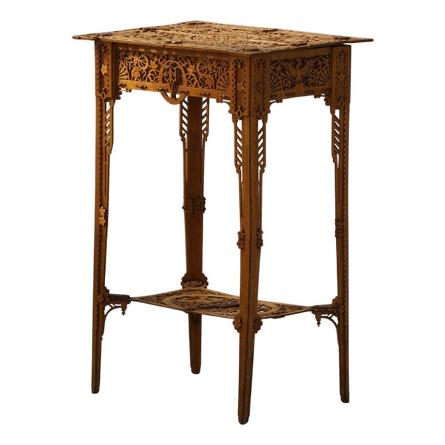 Chippendale Style Carved Console or Side Table with Storage, 1940s For Sale