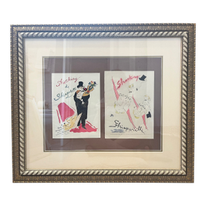 1940s Shocking by Schiaparelli Framed Perfume Advertisements