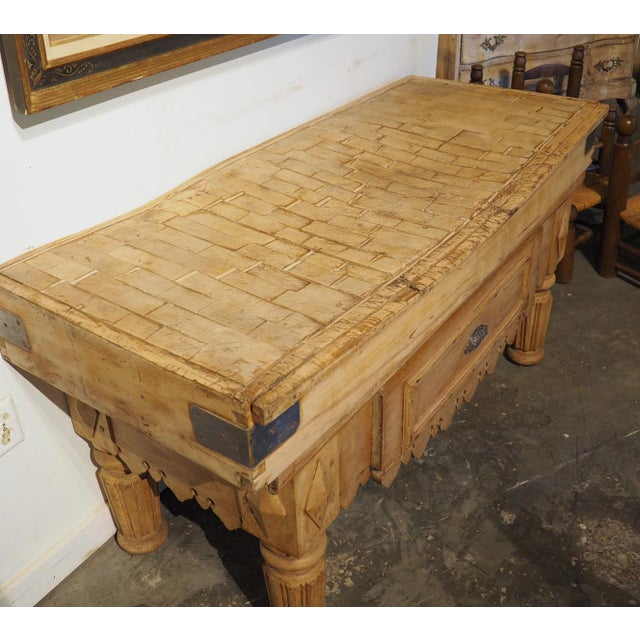 Circa 1890 Billot De Boucher Butcher Block Table From France For Sale - Image 11 of 18