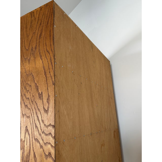 Vintage Oak 1980's Custom Record Lp Cabinet For Sale - Image 11 of 16
