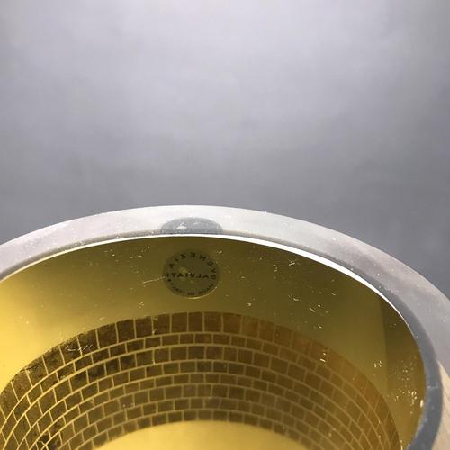 Black Modern Pizzicati Vase in Murano Glass by N. Moretti for Salviati, Venice, Italy For Sale - Image 8 of 14