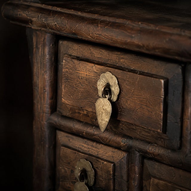 Antique Wooden Apothecary Tabletop Chest - 14-Drawer Desktop Cabinet For Sale In Sacramento - Image 6 of 6