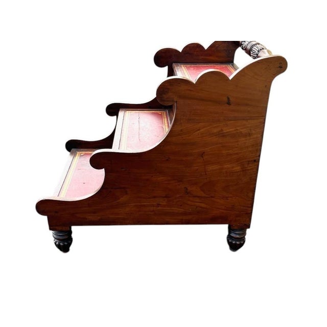 English Antique English Bed Steps, Commode. Side Table For Sale - Image 3 of 15