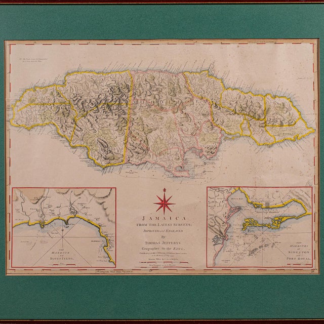 Antique Jamaica Map, English, Caribbean, Cartography, Thomas Jefferys, Georgian For Sale - Image 4 of 12