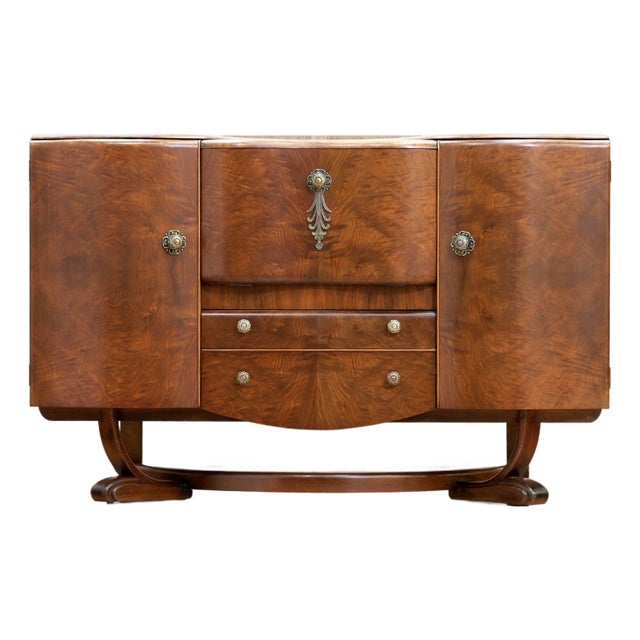 Mid Century Cocktail Cabinet Credenza by Beautility Furniture For Sale
