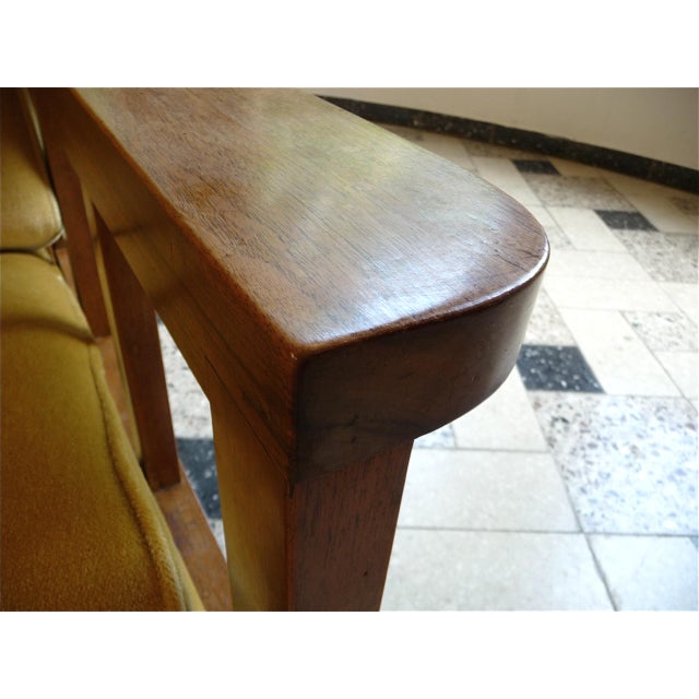 Antique Art Deco Cubic Shaped Armchairs in Walnut and Velvet, Germany, 1920s, Set of 2 For Sale - Image 18 of 18