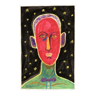 Contemporary Abstract Portrait Painting by E.J.Hartmann For Sale