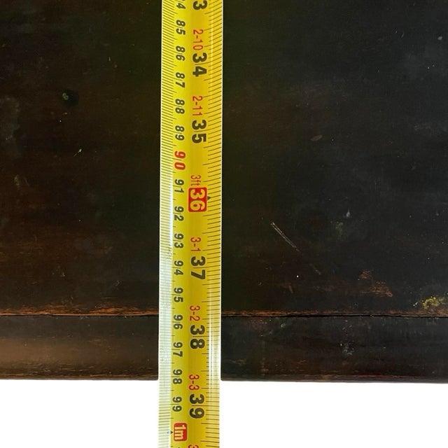 Rustic Solid Wood Trunk Coffee Table With Wrought-Iron Hinges, Square For Sale - Image 11 of 12