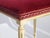 Wood French Louis XVI Style Wooden Bench with Red Velvet, 1960s For Sale - Image 7 of 8