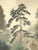 Tall Vintage Japanese Panel Screen Picture Forest Landscape and Signed For Sale - Image 10 of 18