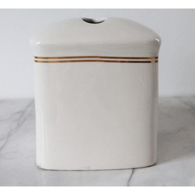 Vintage Tommy Hilfiger Ceramic Tissue Box Cover For Sale In Milwaukee - Image 6 of 11