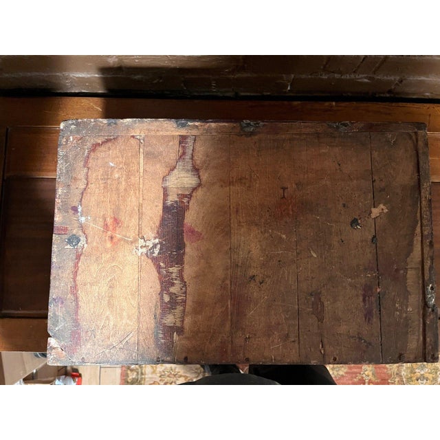 Black Vintage Chinese Cultural Revolution Relief Lacquer Trunk Box Raised Pomegranate For Sale - Image 8 of 12