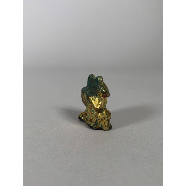 Gold Bronze Ornamental Sculpture, Han Dynasty, 206 BC-220 AD, Gilded Bronze Bear, Archaeology, China For Sale - Image 8 of 11