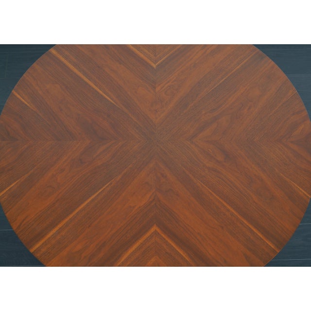 Danish Walnut and Brushed Steel Table Attributed to Arne Vodder For Sale - Image 9 of 13