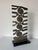 1980’s Vintage Brutalist Abstract Stainless Steel Sculpture on Black Marble Base For Sale - Image 4 of 12