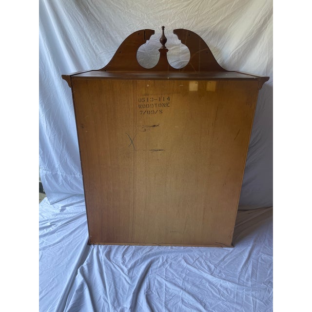 Stanley Furniture 1990s Stanley Furniture "American Craftsman Collection" Chippendale Cherry Highboy Top Chest For Sale - Image 4 of 8