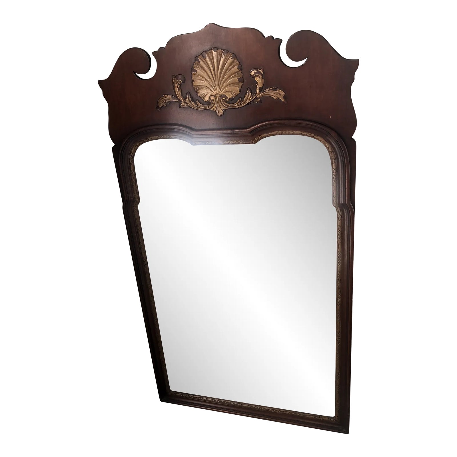 1950s Kindel Furniture Oxford Grand Rapids Gilt Carved Wood Wall Mirror