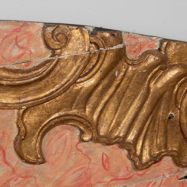 Late 18th Century Large Original Painted Architectural Fragment From Portugal For Sale - Image 9 of 12