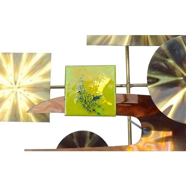 Mid 20th Century William Vose Mid-Century Modern Metal Wall Sculpture For Sale - Image 5 of 6