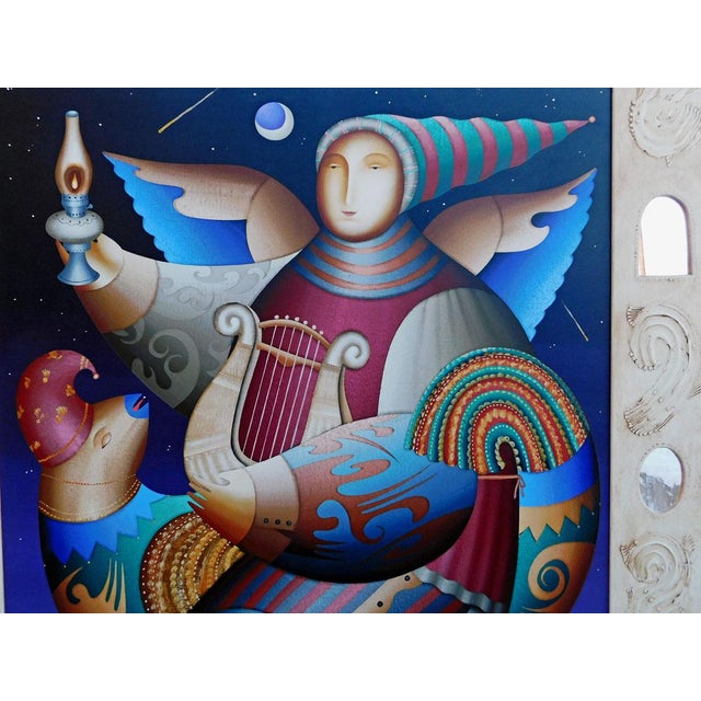 Anton Arkhipov Moon Light Hand Signed Original Paining Custom Framed by Artist For Sale In Denver - Image 6 of 11