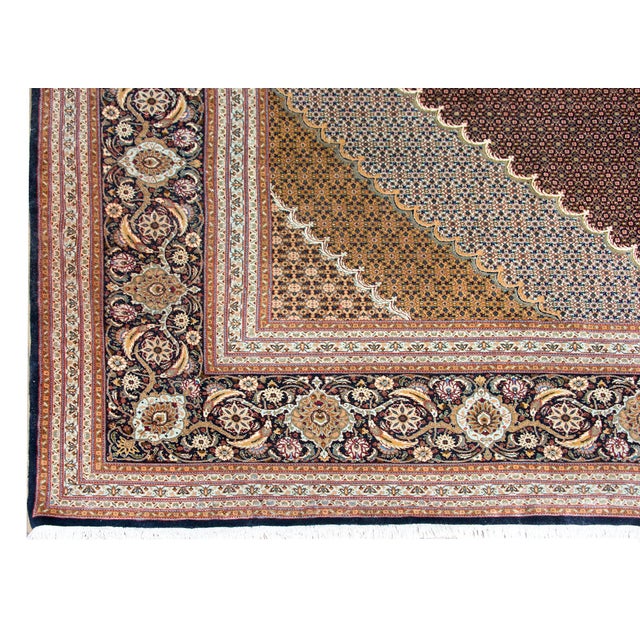 Vintage Persian Tabriz Rug For Sale - Image 13 of 15