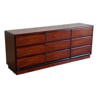 Brouer Rosewood Dresser 9 Drawer Storage Mid-Century Modern Denmark 1970s For Sale