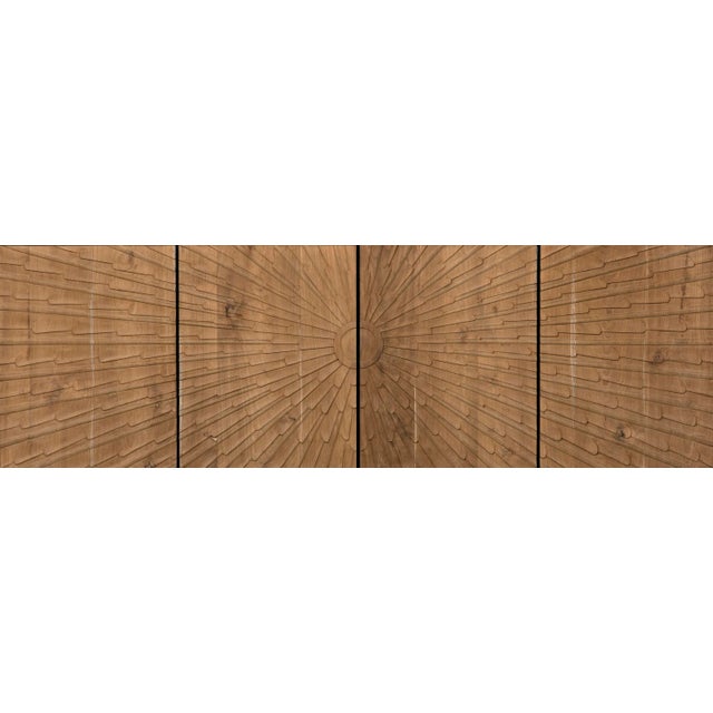 NOIR Ra Sideboard, Hand Rubbed Black With Teak For Sale - Image 9 of 11