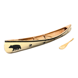 Peterborough Canoe Model Caramel Color Vintage Native American Handcrafted Wooden