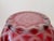 Fenton Cranberry Satin Diamond Optic Vase With Ruffled Rim For Sale - Image 10 of 12