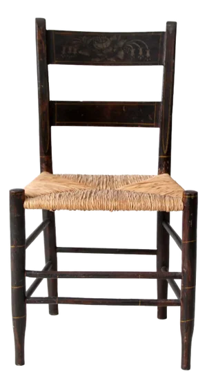 Antique Rush Seat Ladder Back Chair