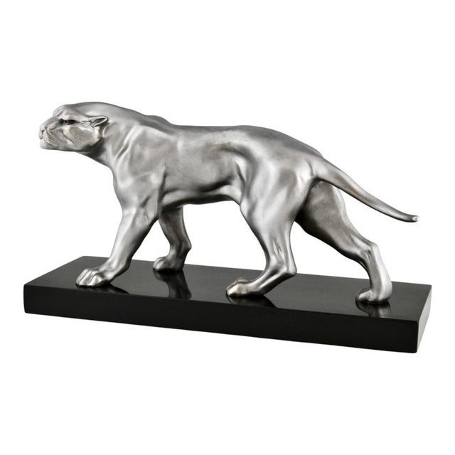 Art Deco Panther Sculpture by Limousin France, 1930 For Sale - Image 9 of 11