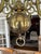 Vintage 1920s Six Arm Brass Chandelier With Dolphins For Sale - Image 4 of 9