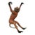 Late 20th Century Life-Size Leather-Wrapped Monkey Sculpture With Glass Eyes, Safari, 29"h For Sale