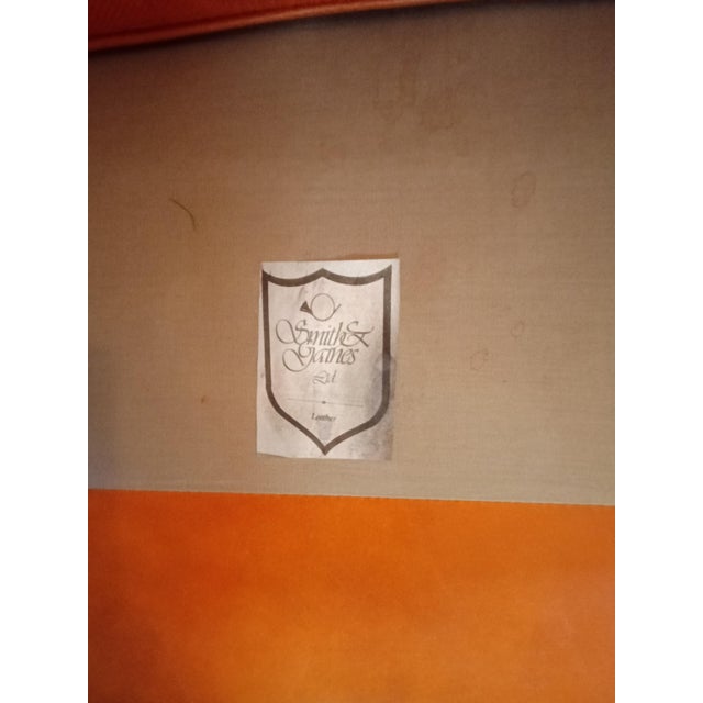 1960s Smith Gaines Genuine Nailhead Leather Wingback Chair For Sale In Dallas - Image 6 of 6