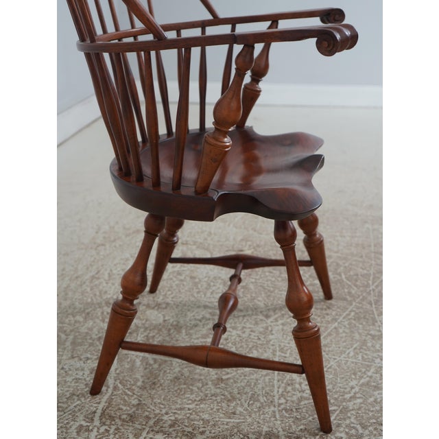 Brown Dr Dimes Bow Back Windsor Arm Chair For Sale - Image 8 of 16