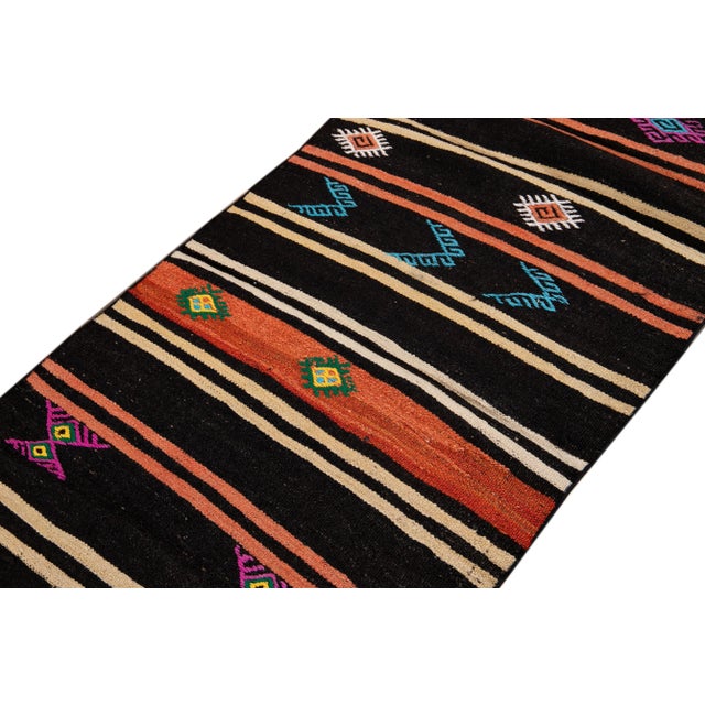 Vintage Kilim Wool Runner For Sale - Image 11 of 13