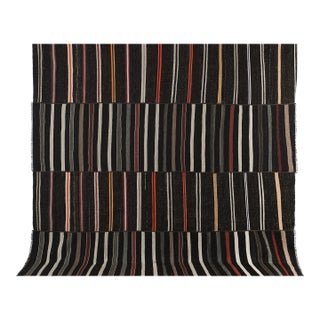 Early 20th Century Striped Kilim With Horizontal Stripe 10'7'' X 11'3'' For Sale