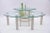 Wood Round Italian Modern Glass Table with Bottle Shelf, 1980s, Set of 3 For Sale - Image 7 of 13