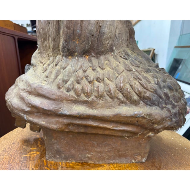 Beautiful Bronze Bust of Meso-American Figure For Sale - Image 11 of 12
