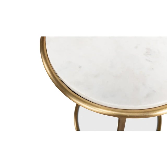 Not Yet Made - Made To Order Round Brass Accent Table For Sale - Image 5 of 7