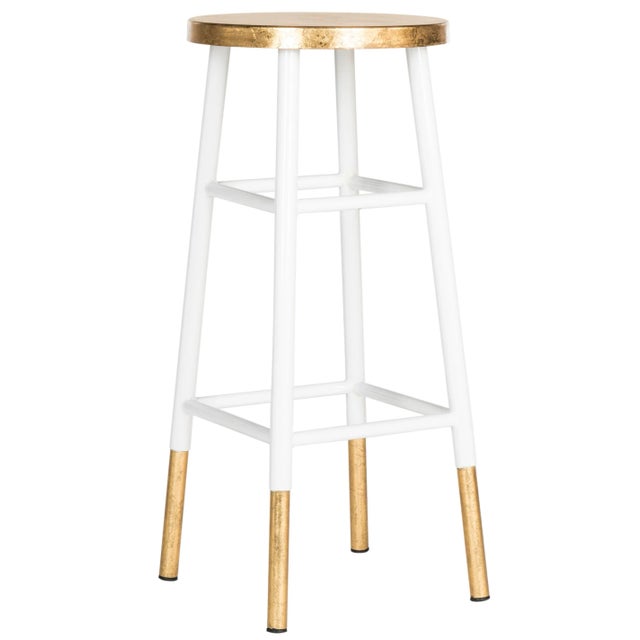 A colorful addition to a kitchen island or family room bar, this timeless barstool is spruced up with a combination of...