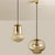 Smoked Brown Glass and Brass Pendant Lights attributed to Peill and Putzler, 1960s, Set of 2 For Sale - Image 16 of 18
