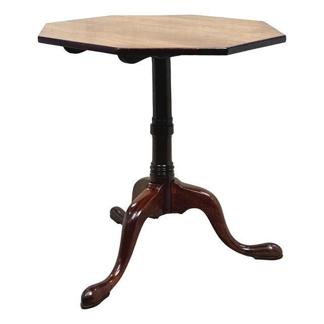 Georgian Octagonal Wine Table in Mahogany, 1760 For Sale - Image 6 of 11